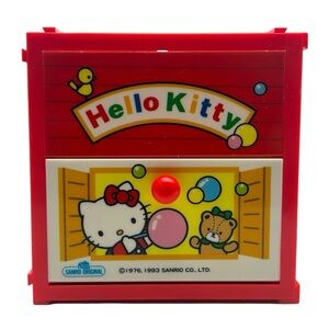 VINTAGE Sanrio Original Hello Kitty RED Drawer Trinket Jewelry Box Chest Dresser